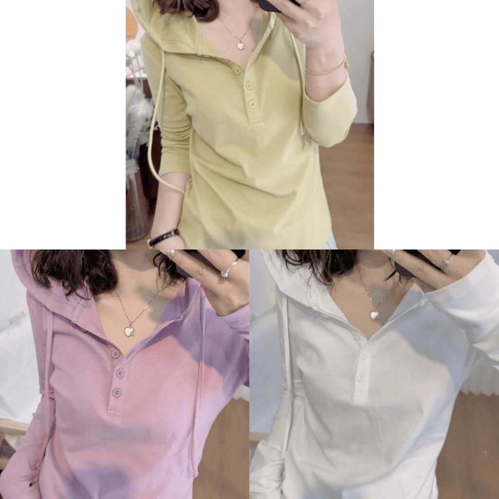 Camiseta Sudadera Minimalista de Manga Larga con Empalmes para Ropa Casual de Ocio