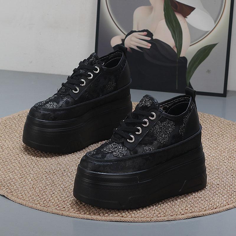 Fashion 12CM Women Summer Air Mesh Chunky Sneakers Sandals Platform Wedge Sandals Slides Shoes Mules Shoes Women Breathable