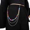 Hip Hop Pentagram Chain Keychain Men Women Cute Five-pointed Star Waist Chain Multicolor Heart Pants Trousers Chain Punk Jewelry