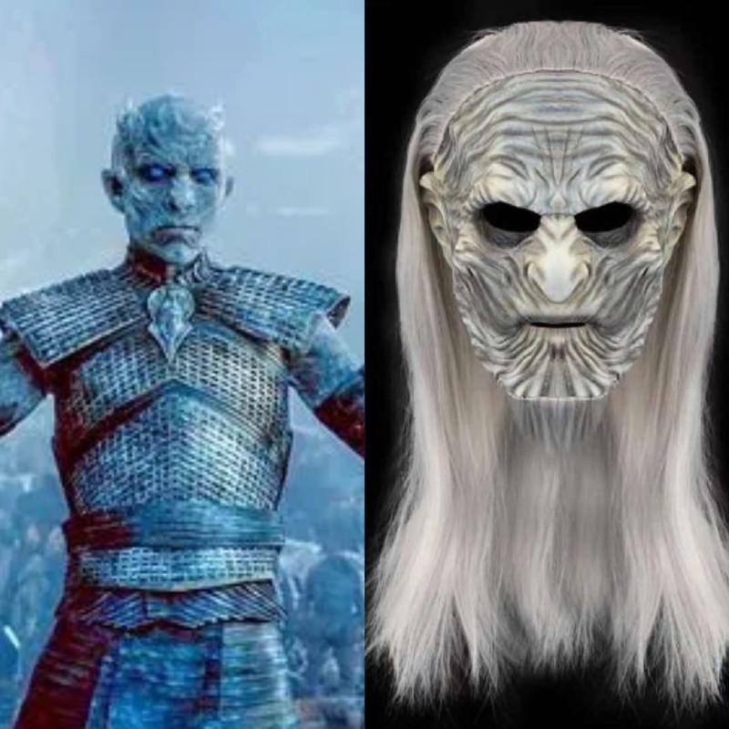 Terrifying Halloween Mask Premium Latex Headpiece Game Of Thrones White Walker Design