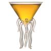 Octopus Cocktail Glass Set of 4,Transparent Martini Glass Creative Jellyfish Glass Cup Juice Glass Great for Whiskey/Margarita