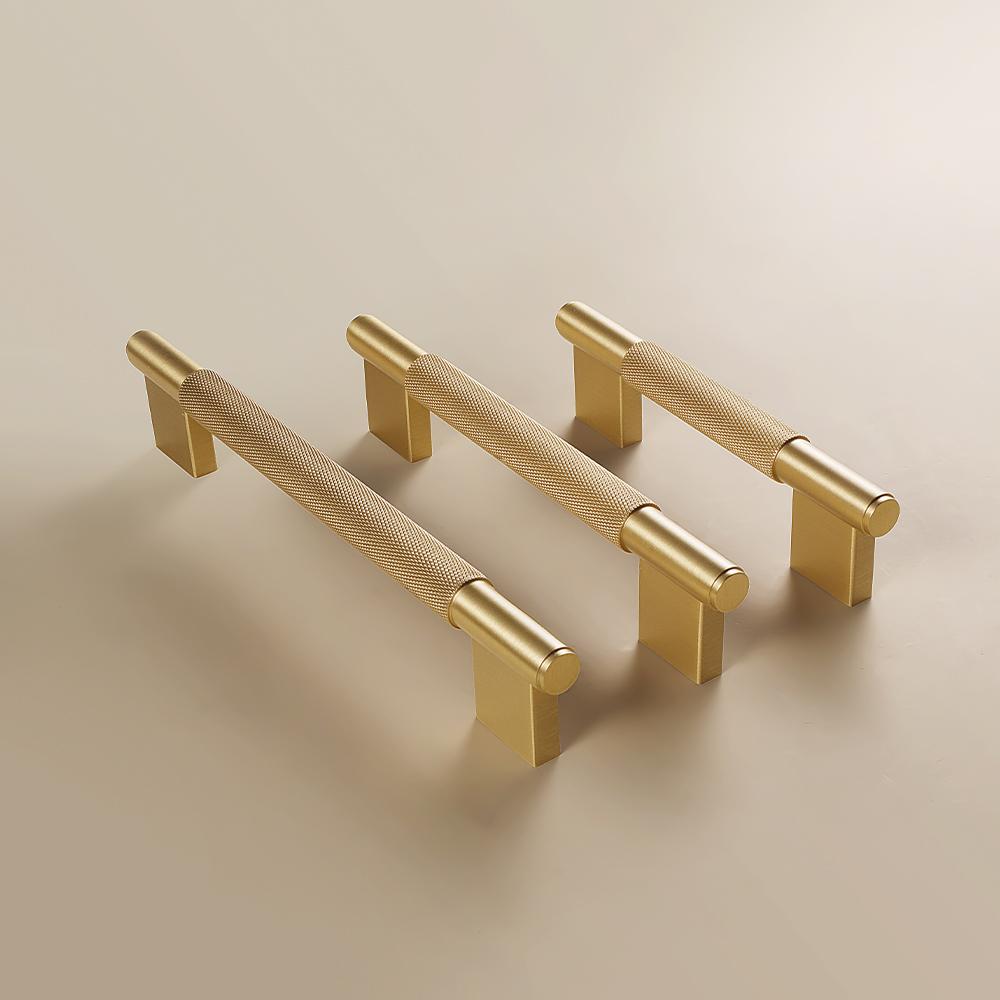 Dooroom Solid Brass Knurled Cross Diamond Cut Pattern Modern Cabinet Refrigerator Door Pull Drawer Knobs Hardware Handles