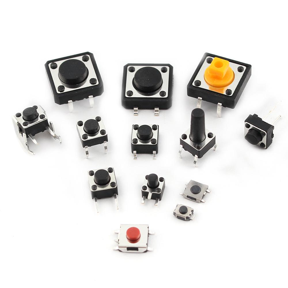 125/250 PCS Boxed Set: 25 Types of Micro Tactile Car Mini Button Switches