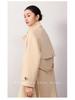 Double-Sided Cashmere Wool Coat, Women's 2024, 100% Wool, Stand Collar, Hepburn Style, Long and Loose Fit.