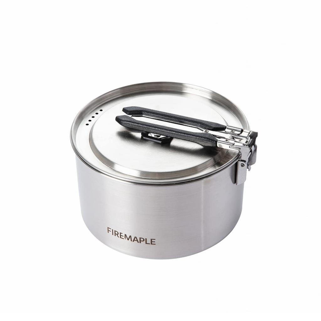 Fire-Maple ANTARCTI Stainless Steel Pot, 1.5L, 3-Year Warranty, Suitable for Open Fires and Direct Flames [Official Japanese Product]