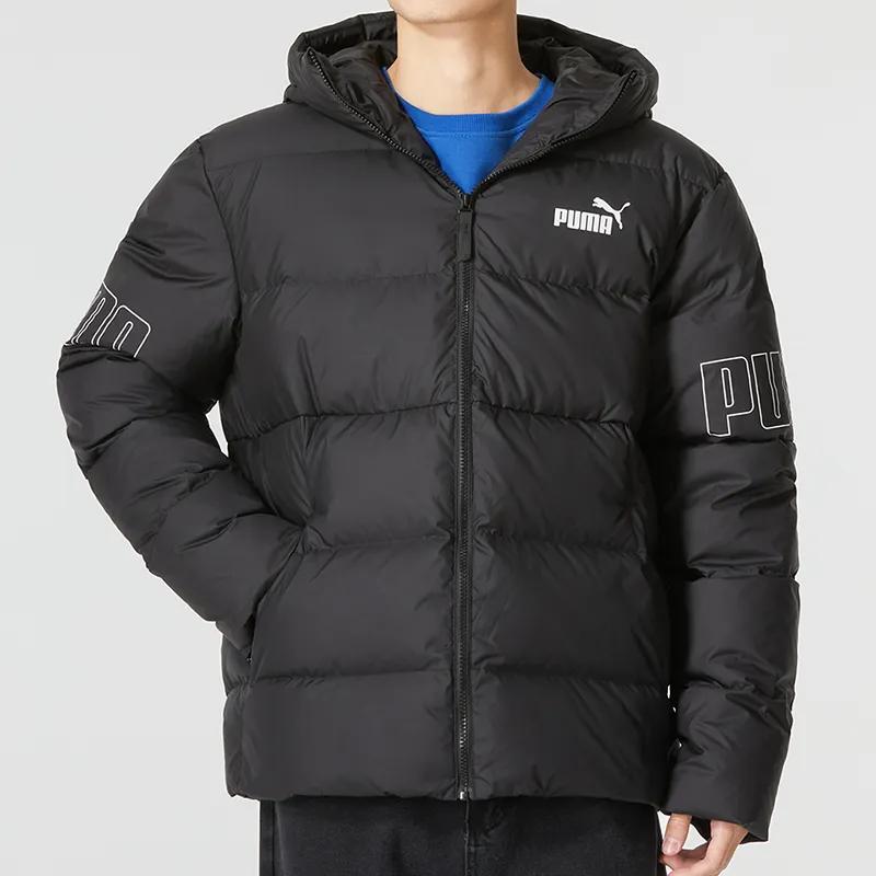 PUMA Down Jackets Men's Black Hooded Moderate Other (Unisex) Down Jackets 676032 01