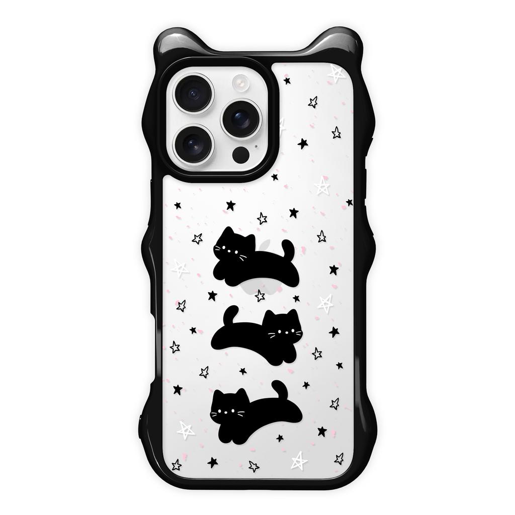 Three Cats Ins Wind iPhone15promax Cute Cat Ears Huawei Apple 14 Pro Mobile Phone Case New Model