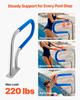 Pool Rail, 78.8 x 55.8 cm Pool Handrail, 100kg Load Capacity Heavy Duty 304 Stainless Steel Swimming Handrail, Detachable Nonslip Sleeve, Rich