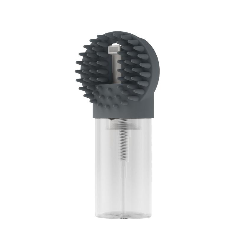 Multifunctional Soft Silicone Dog Hair Brush with Visible Bottle Gentle Massage Bath Detachable Cat Comb Dog Grooming Equipment