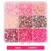 Fluorescent AB Resin Flat-Back Rhinestones for Nail Art - Mixed Sizes