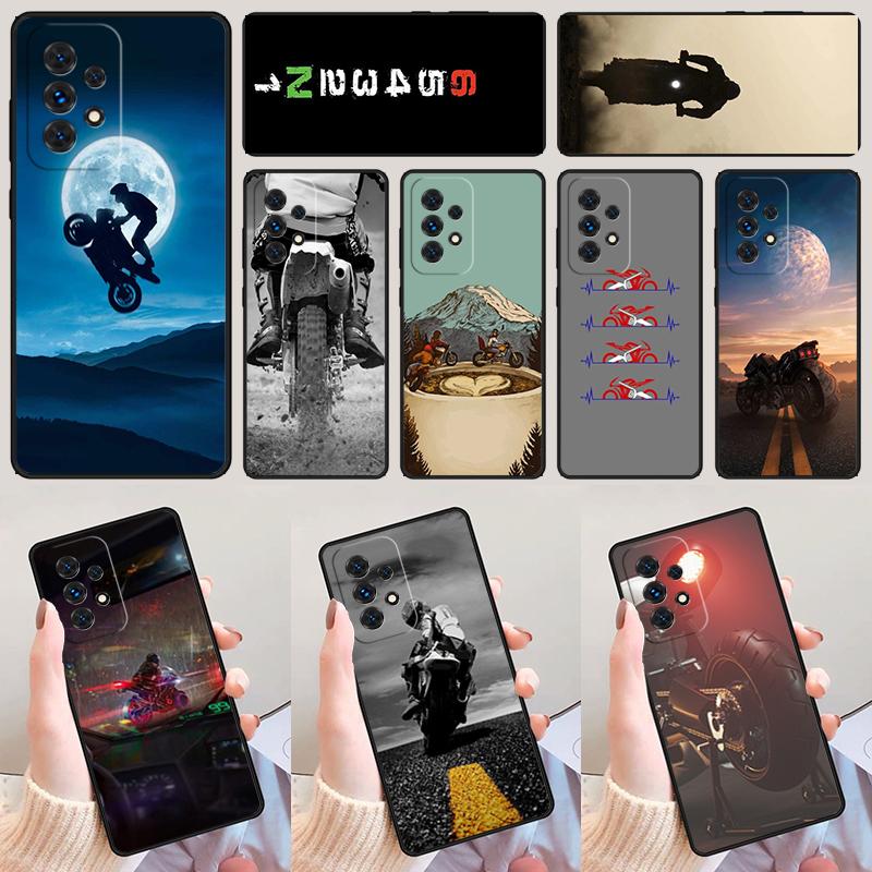 Moto Motorcycle Phone Case For Samsung Galaxy A42 A31 A40 A51 A71 A32 A80 A91 A52 A72 A73 A20e A21S A50 A70 A11 A12 Cover