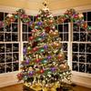 Christmas Tinsel Garland Thick Hanging Decorations for Xmas Party Indoor Outdoor (Without Battery)  for Festive Decorations
