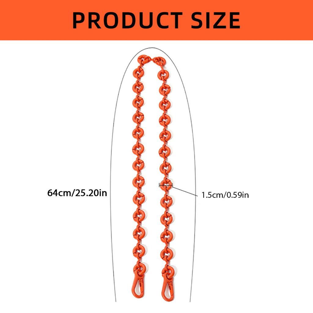 Stylish Alloy Bag Chain Replacement Accessory Fashion Shoulder Strap with Metal Buckles For DIY Handbag Underarm Bags