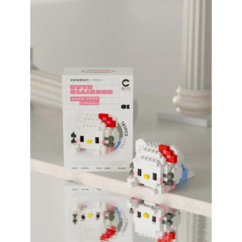 MINISO Cartoon Ornaments Micro Building Blocks Action Figures Nano Blocks Disney Sanrio Kids Toys Christmas Birthdays Gifs