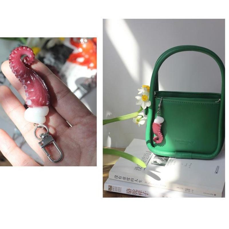 Creative Octopus and Squid Claw Key Chain Multifunctional Keychain Bag Pendant Accessory for Keys and Phone Decoration