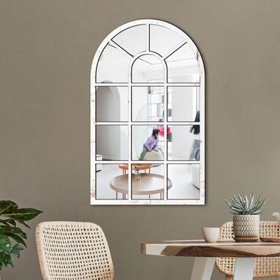 Specchio da parete con finestra ad arco, decorativo, rustico, decorazione ad arco per ingresso