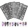 Nails Stencil Stamp Flowers Nails Stamping Templates French Nails Stamping Plates Nails Art Stencils for Nails Salon