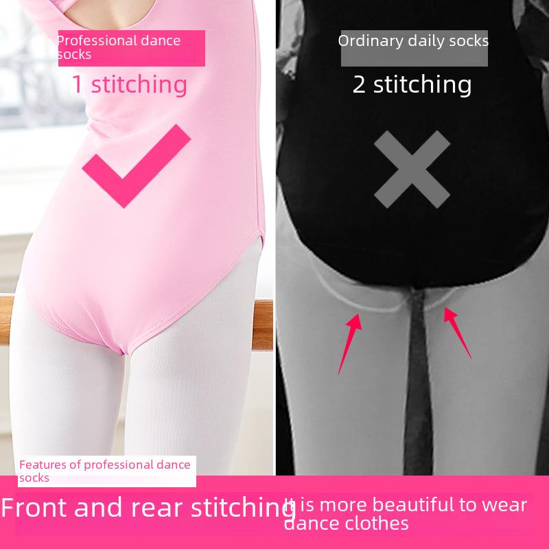 Spring/Summer Children's 60D Dance Socks: Thin Velvet Ballet Pantyhose, Anti-Hook, White
