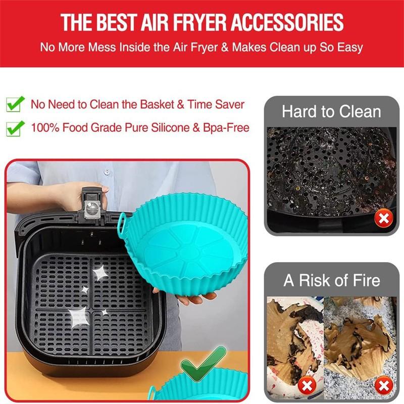 Fryer Silicone Pot  Fryers Oven Accessories Replacement For Paper Liners