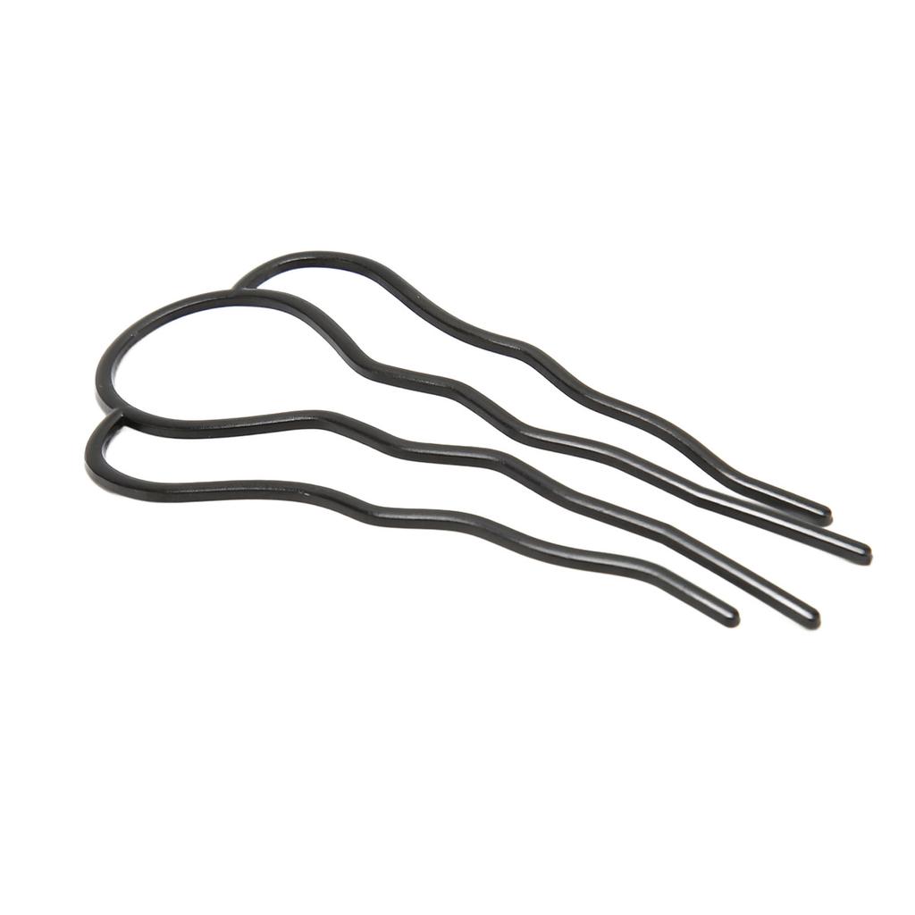 10 Stück Haar-U-Klammern Metall Schwarz Beschichtet Französischer Vintage Stil U-förmige Haarnadeln für das Haarstyling
