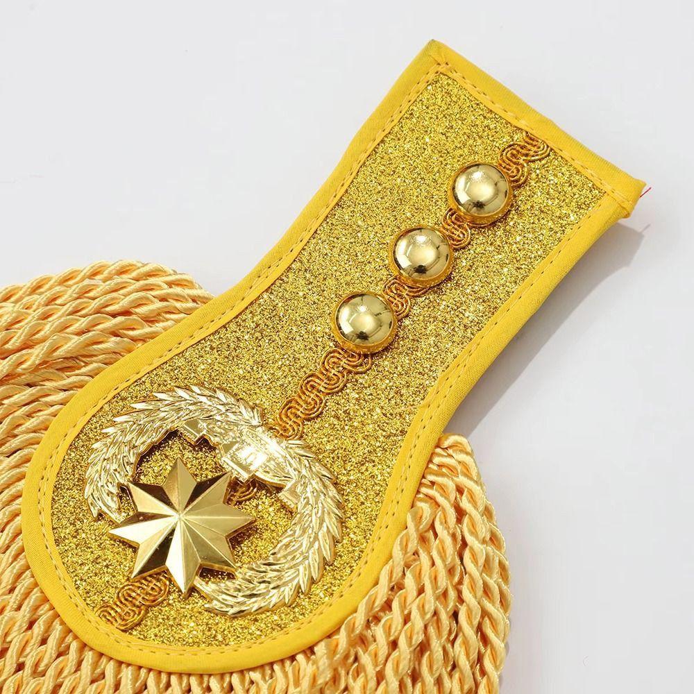 1Pair Brooch Board Shoulder Pad Epaulettes Jackets Overcoats Epaulett  for Drum Horn Band