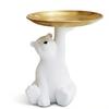 Silver Style Accessory Tray Cute Polar Bear Small Item Holder Ornament Interior Scandinavian Modern (Polar A)