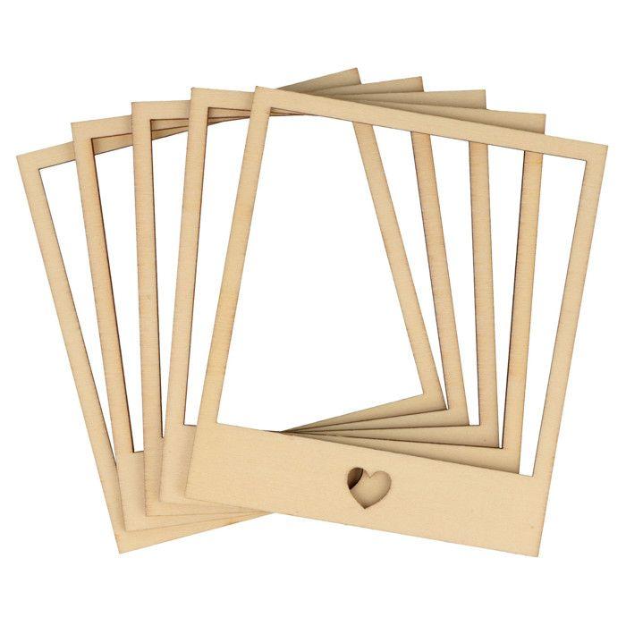 5 Wooden Frames for 8 X 8 Cm Photos