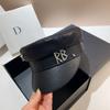 R Leather Navy Hat, European Station Versatile Black Newsboy Hat Women'S Spring And Autumn Fashionable Flat Top Cap