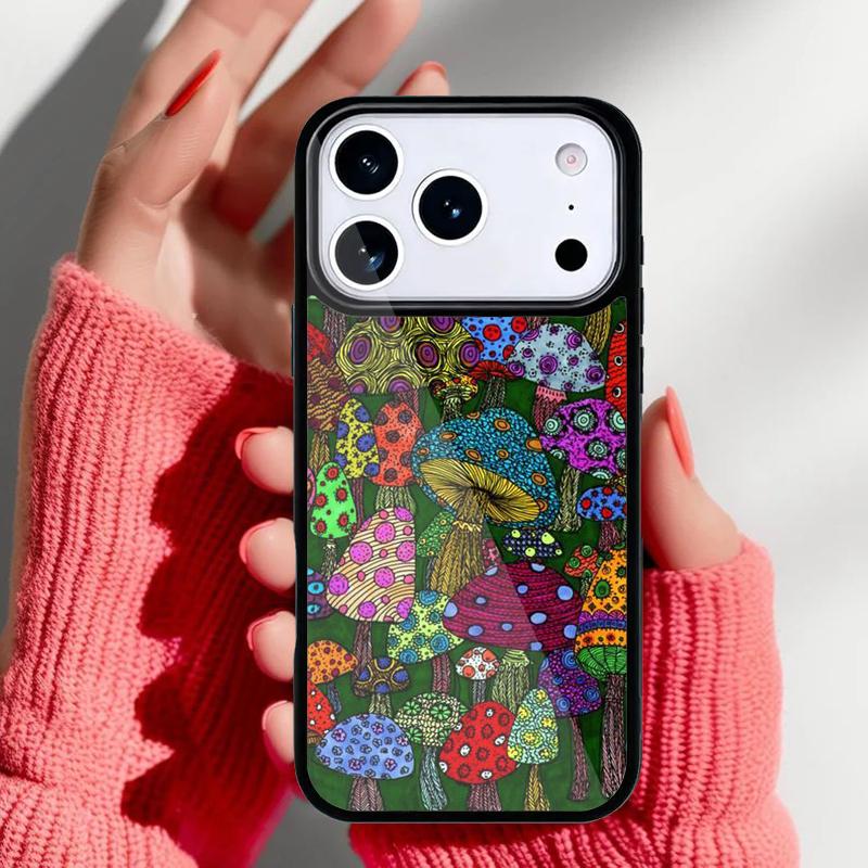 Magic Trippy Mushroom Psychedelic Phone Case for iPhone 17 16 15 14 13 Pro Max Back Cover for 12 11 Pro Coque