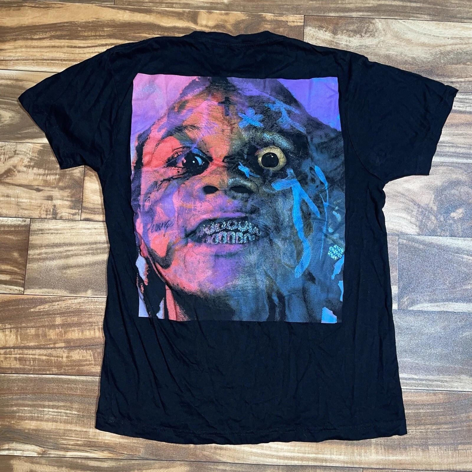 Футболка Trippie Red Face Размер Medium Черная Оригинальный Тур Мерч Графическая Рэп Футболка L