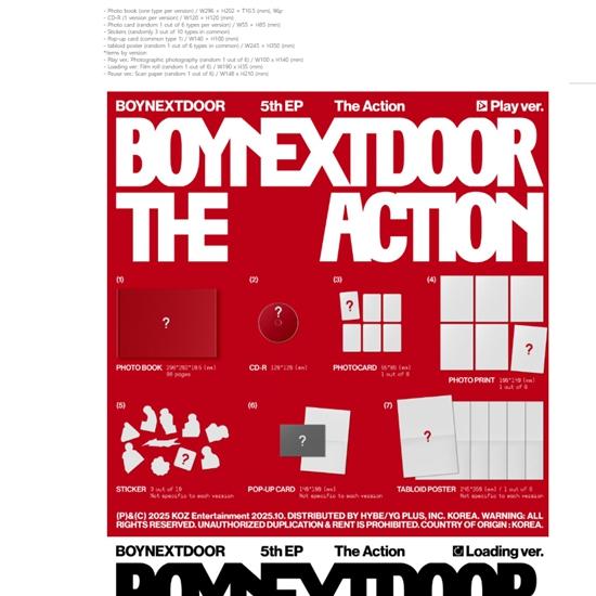 BOYNEXTDOOR - 5th Mini Album - ?The Action ?(Play Ver. / Loading Ver. / Pause Ver.) - Release 2025-10-20