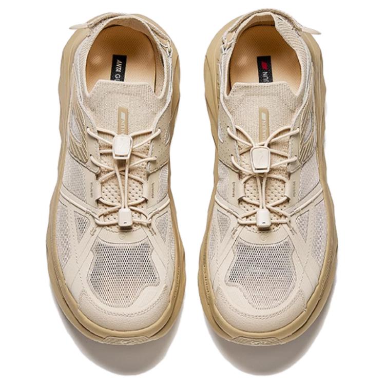 Anta Champion Open Mountain Comfortable Versatile Breathable Wear-Resistant Creek Shoes Men Shoes Beige 112538502A-2