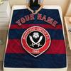 Custom Name Sheffield United Flannel Blanket, High quality Comfortable for All Seasons, Home Decor, Warmth and Comfort