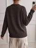 2026 Autumn/Winter Casual Knit V-neck Henley Collar Loose Sweater for Women