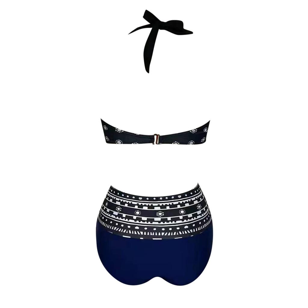 Women's Colours High-Breasted Straps Bikini Set Two-Piece Swimsuit