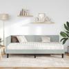 Corner Bed Frame with Mattress Other 2 pcs Light Grey Velvet