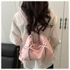 Bow Knot Faux Leather Tote Bag for Women Large Capacity Shoulder Backpack