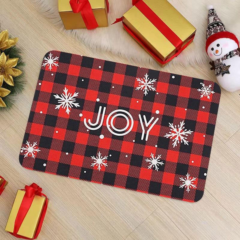 Merry Christmas Snowman Red Carpet Party Festival Living Room Sofa Bedroom Bedside Study Entrance Door Rug Non-slip Decor Mat