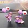 Purple Pajamas Couple Car Ornaments Kiss Balloon Doll Auto Center Console Figure  Auto Decoration
