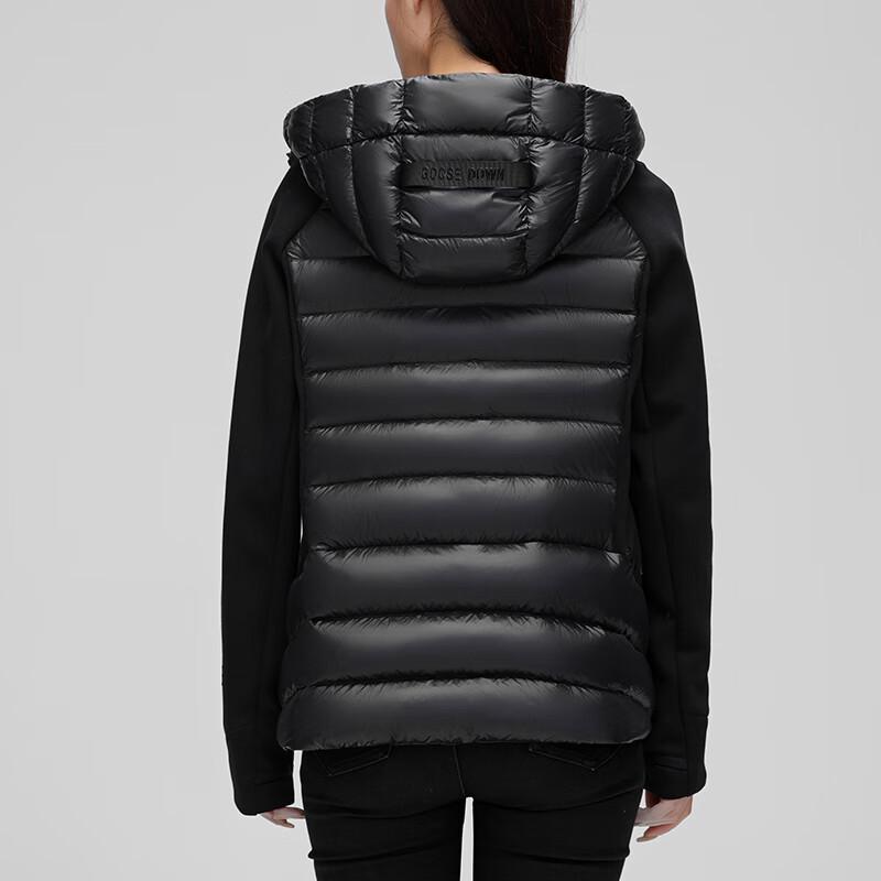 Yalu RS Women's Black Gold Hooded Goose Down Jacket YYQZ939