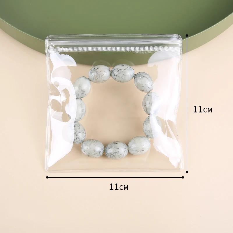 10-100 pièces 0,44 mm PVC Transparent Sac de Rangement pour Bijoux 5x7-10x26cm Boucles d'oreilles Colliers Montres Bagues Bracelets Sac d'Emballage Scellé