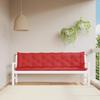 VidaXL Set of 2 Garden Bench Cushions, Bench Cover with Tie Strings, Waterproof Outdoor Cushion, Red 361741