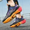 Professional Lightweight Running Shoes, Fashionable Mesh Breathable Marathon Running Shoes, Men's Thick Soled Sports Shoes