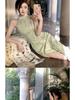 Modern Green Halter Cheongsam: Exquisite Summer Dress for Women