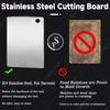 Stainless Steel Cutting Boards Multi-Purpose Double Sided Chopping Boards for Cutting Meat Fruit and Vegetable Food Grade Board