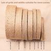 10M Nature Jute Braided Ribbon Flat Burlap Twine Hemp Cords DIY Crafts Wedding Party Decoration Sewing Vintage Ribbon Rope Craft