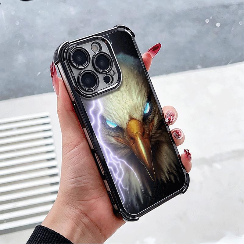 Bald Eagle Cool Plating Phone Case For Xiaomi Poco X5 X6 X7 X8 Pro Max F8 Ultra F7 M8 M7 M5S Redmi 15C 15 14C 13C 13 X3 12C F6