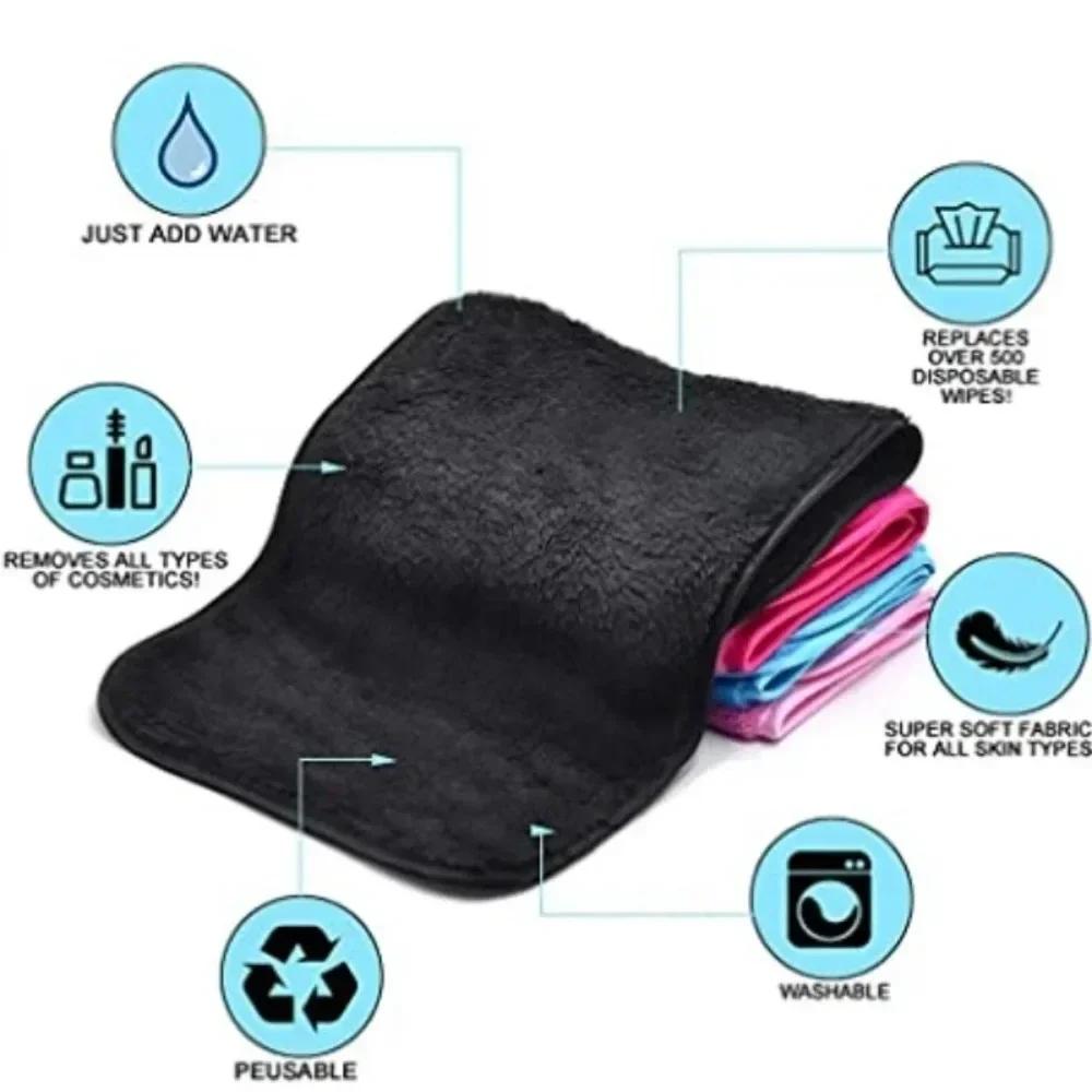 Reusable Makeup Remover Pads Microfiber Facial Towel Cotton Pads Makeup Eraser Face Cleaner Cleaning Wipes Skincare Beauty Tools