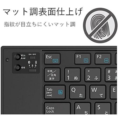 Elecom Keyboard Bluetooth Folding Multi-Pairing Black TK-FLP01BK