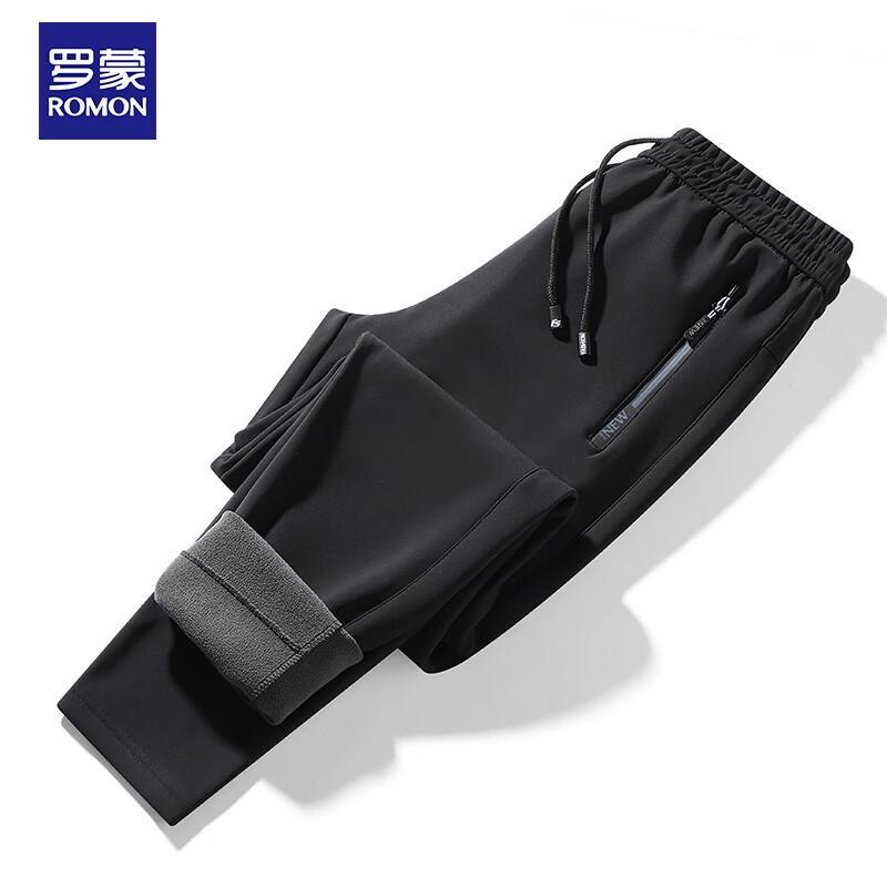 Romon Men's Winter Fleece-Lined Casual Pants